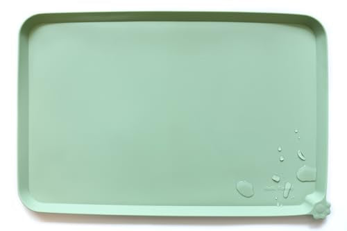 Large Silicone Pet Food Mats Tray (24" x 16" / Jade)