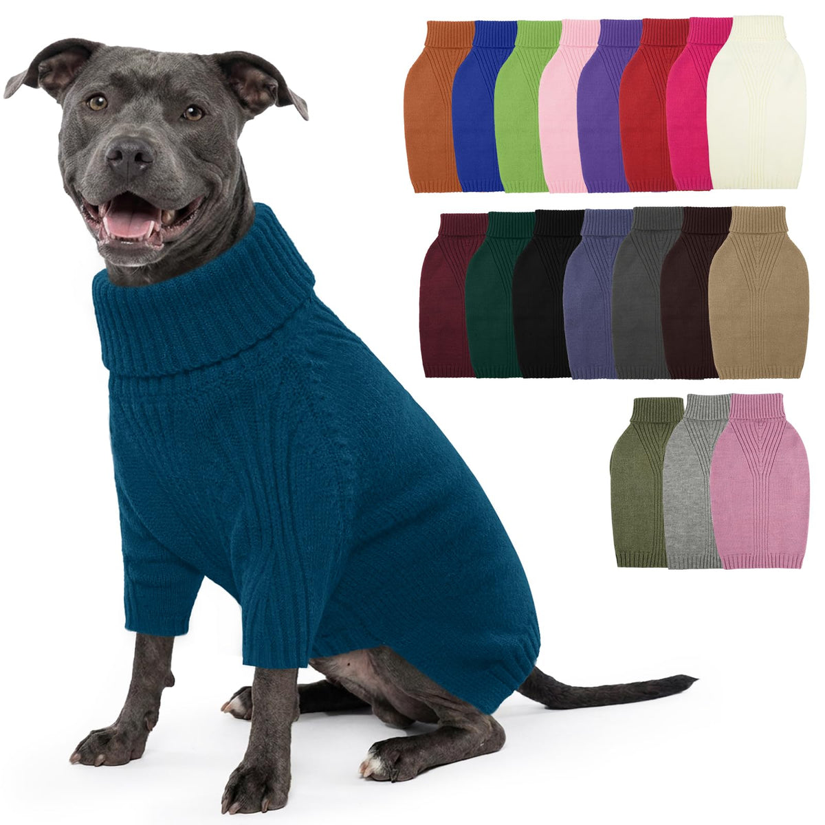 XL Dog Sweater (Peacock Blue / X-Large)