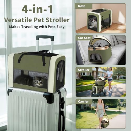 Double Pet Stroller (Green)