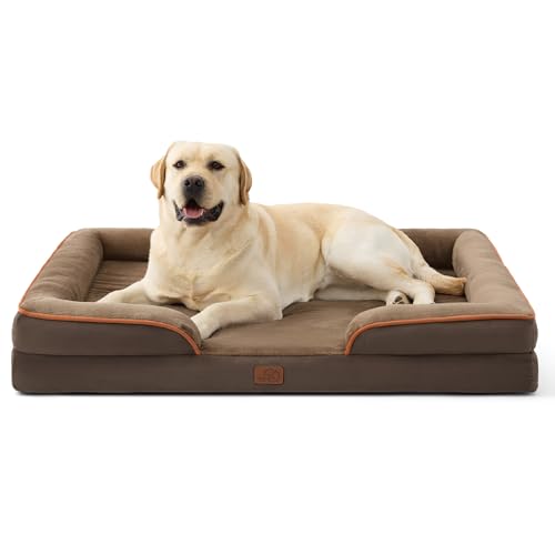 Orthopedic XL Pro Dog Bed Extra Large Washable Original Design (Brown / 45"l X 35"w X 7"th)