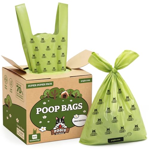 Pogi's Large Dog Poop Bags with Handles (1 Count (Pack of 900) / Unscented)