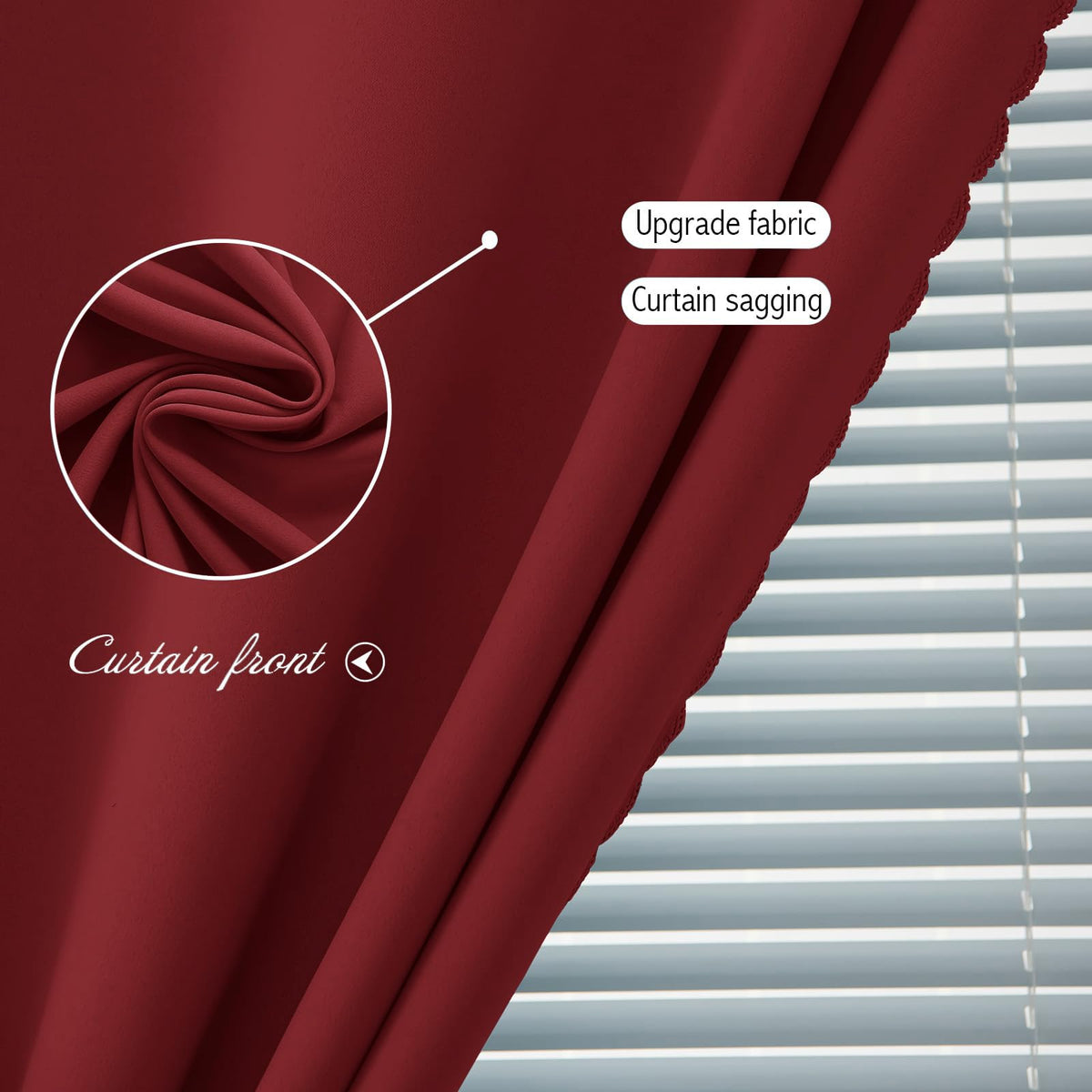 Portable Light Blocking Curtains Self (71"W x 84"L (Pack of 1) / Burgundy)