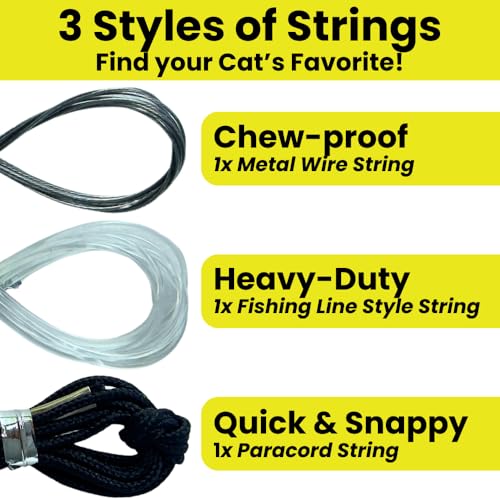 Forever Stick Durable Cat Wand Toy (Forever Stick and Extra Toys and Strings)