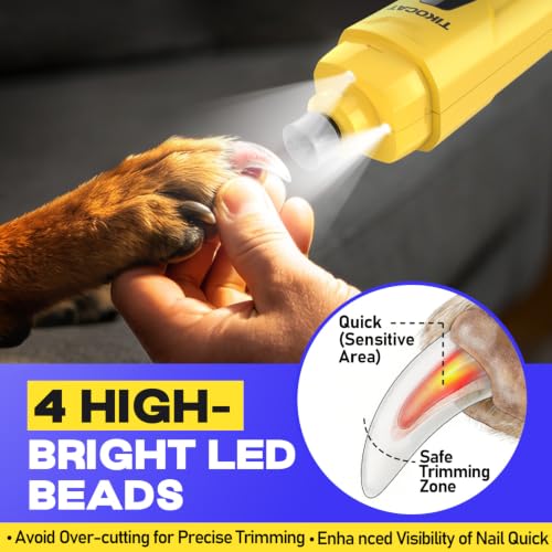 Whisper Quiet Dog Nail Grinder 50% More Powerful for Sensitive Dogs Cats