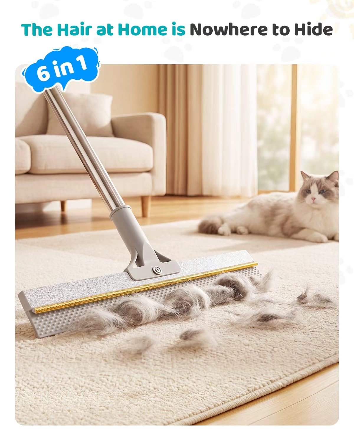 Pet Hair Remover for Carpet (gray)