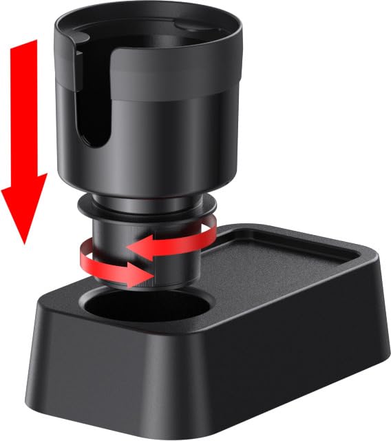 Car Cup Holder Expander with Adjustable Base (Black (Expandable Base))