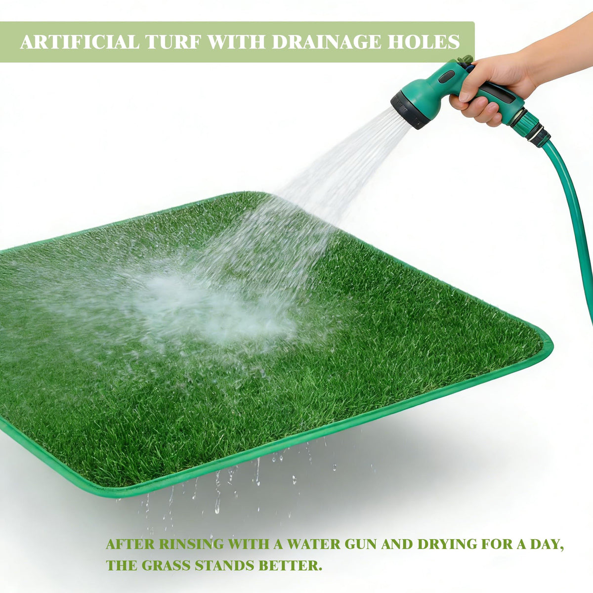 Dog Pee Pad Holder with Artificial Grass (Small)