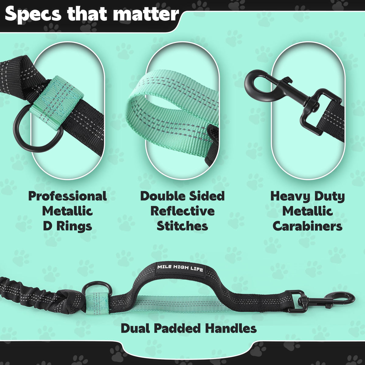 Hands Free Leash (Black Teal / 7FT Hands Free)