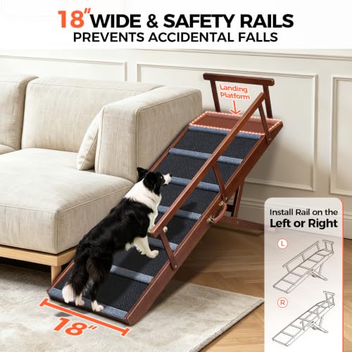 XL Dog Ramp for Bed (Walnut / Extra Large)