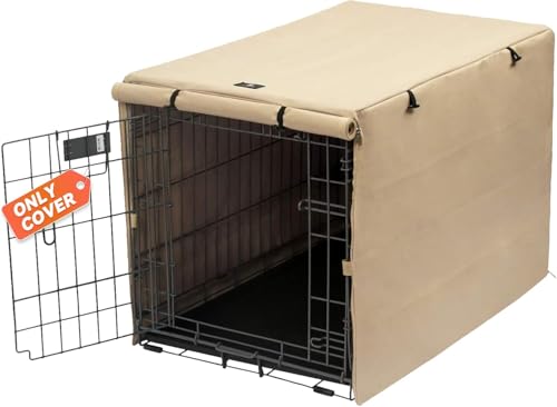 Dog Crate Cover Waterproof Kennel Cover (30.0"L x 19.0"W x 21.0"H / Beige)