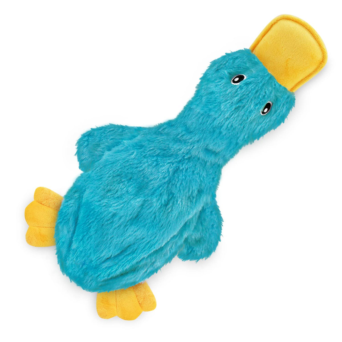 Interactive Squeaky Dog Toy (aCrinkle Duck (Turquoise) / Large)