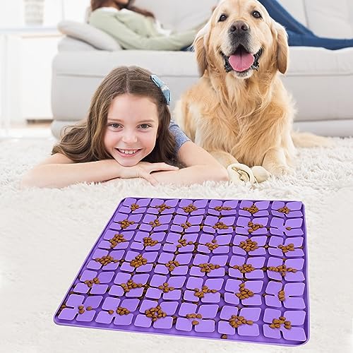 Silicone Snuffle Mat for Large Dogs (Purple-L (16.31x16.3in))