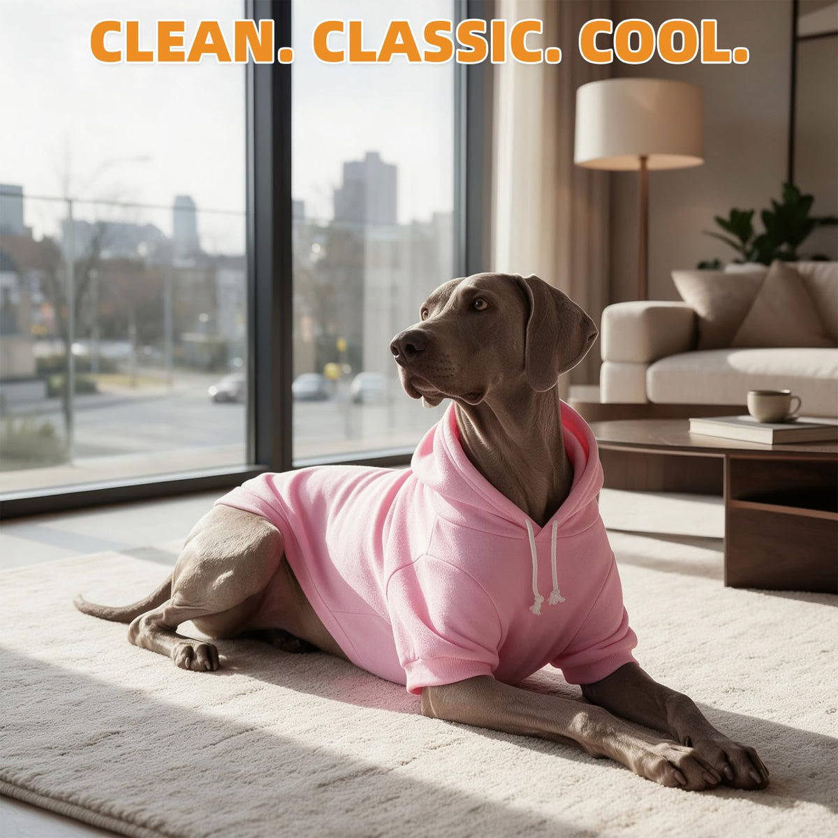 Dog Hoodie for Large Medium Small Dogs (Pink / X-Large)