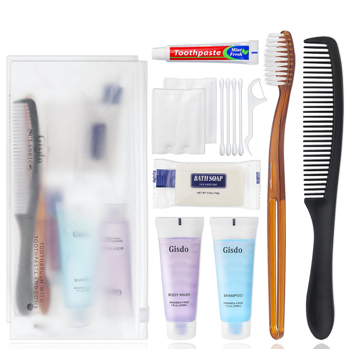 20 Sets Travel Toiletry Kits Homeless Personal Hygiene Kit (Pack of 20)