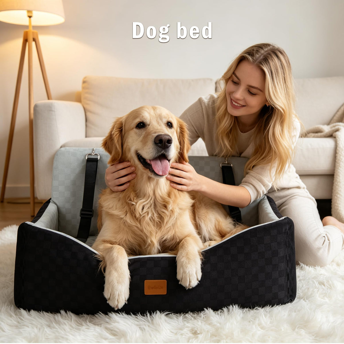 Dog Booster Seat (Grey / Large)