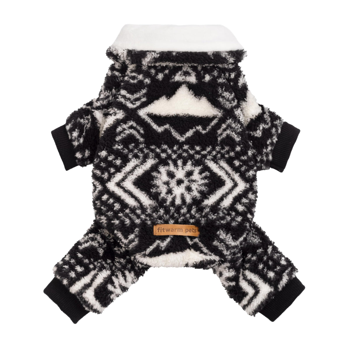 Fuzzy Snowflake Dog Flecce Pajamas (Large / Snowflake)