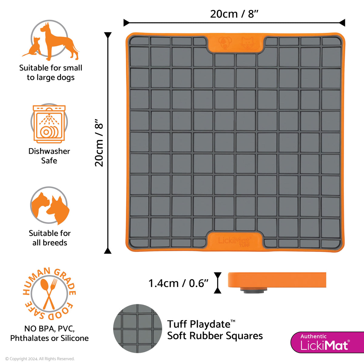 Tuff Playdate Slow Feeder Lick Mat for Dogs