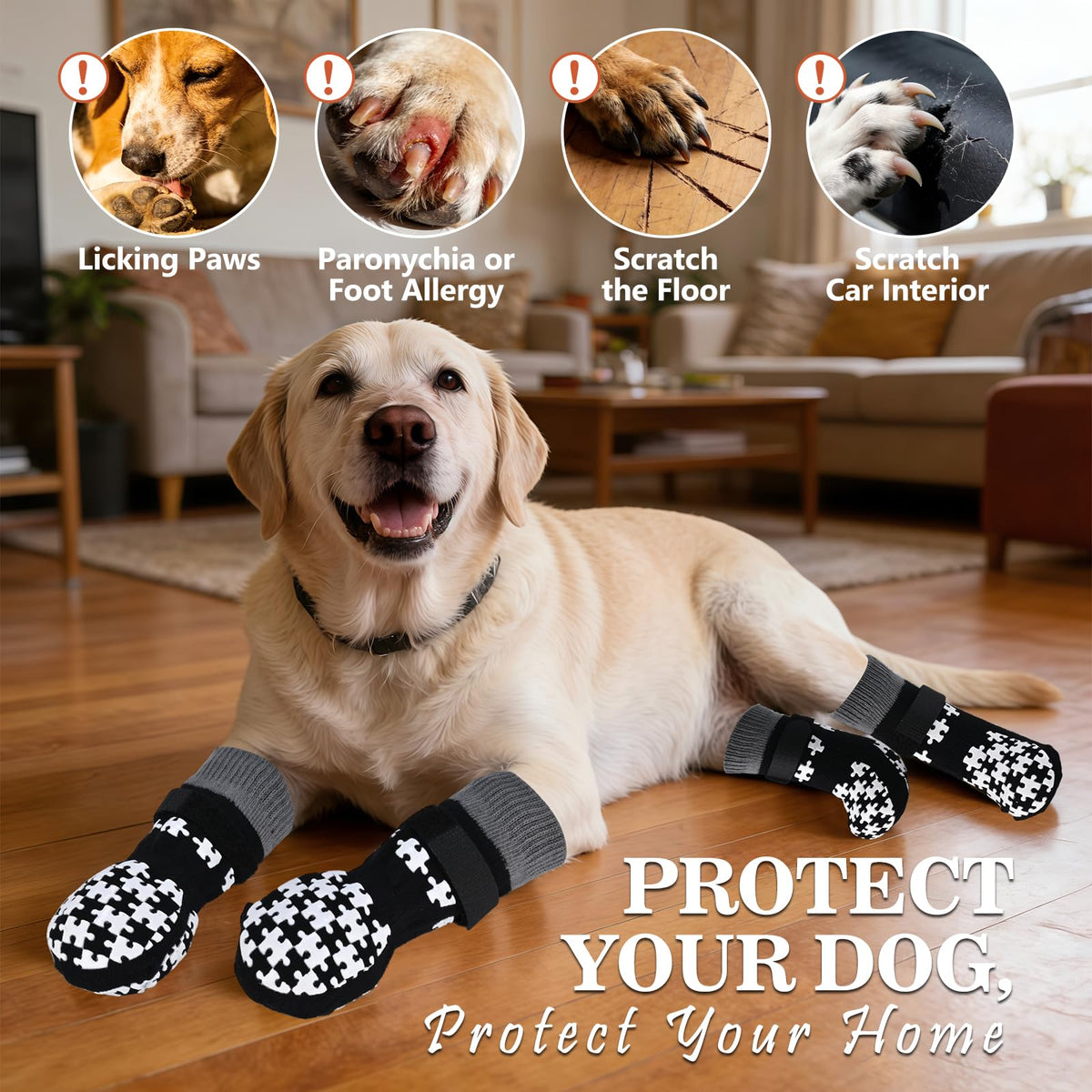 Booties for Dogs Paws (S(Pack of 4))