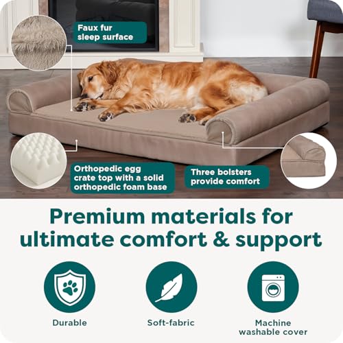 Orthopedic Dog Bed for Large Dogs w (Jumbo / Woodsmoke)