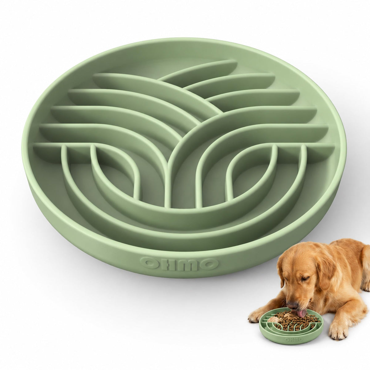 Slow Feeder Dog Bowl (Sage Green)