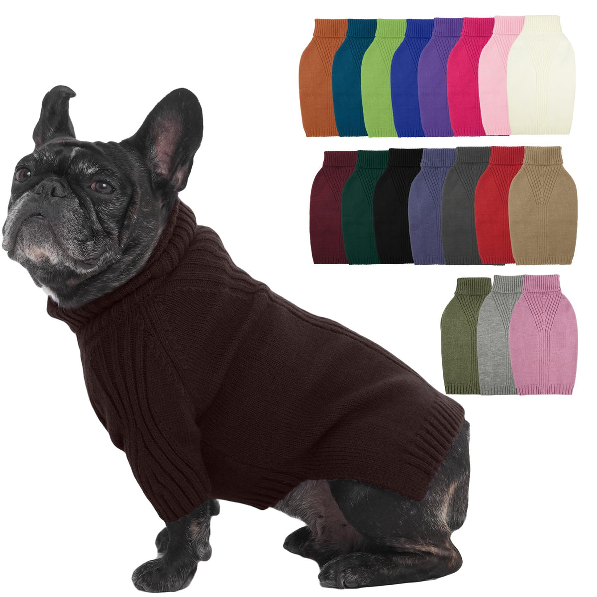 Small Dog Sweater (Brown / Large)