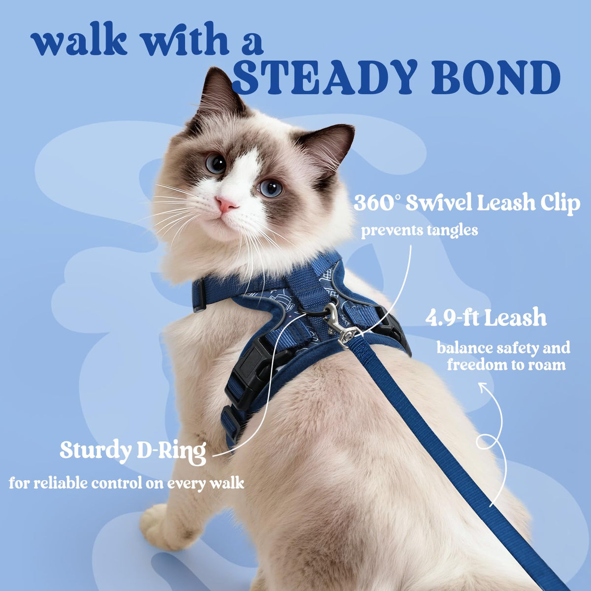 Cat Harness and Leash Set (Xs / Cosmic Ace)