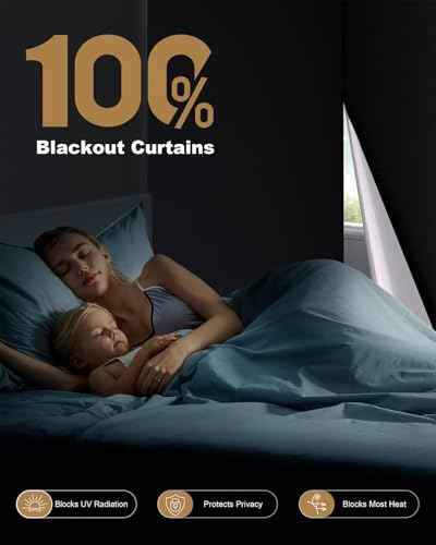 Portable Blackout Curtains for Bedroom (Black / 24W*42L)