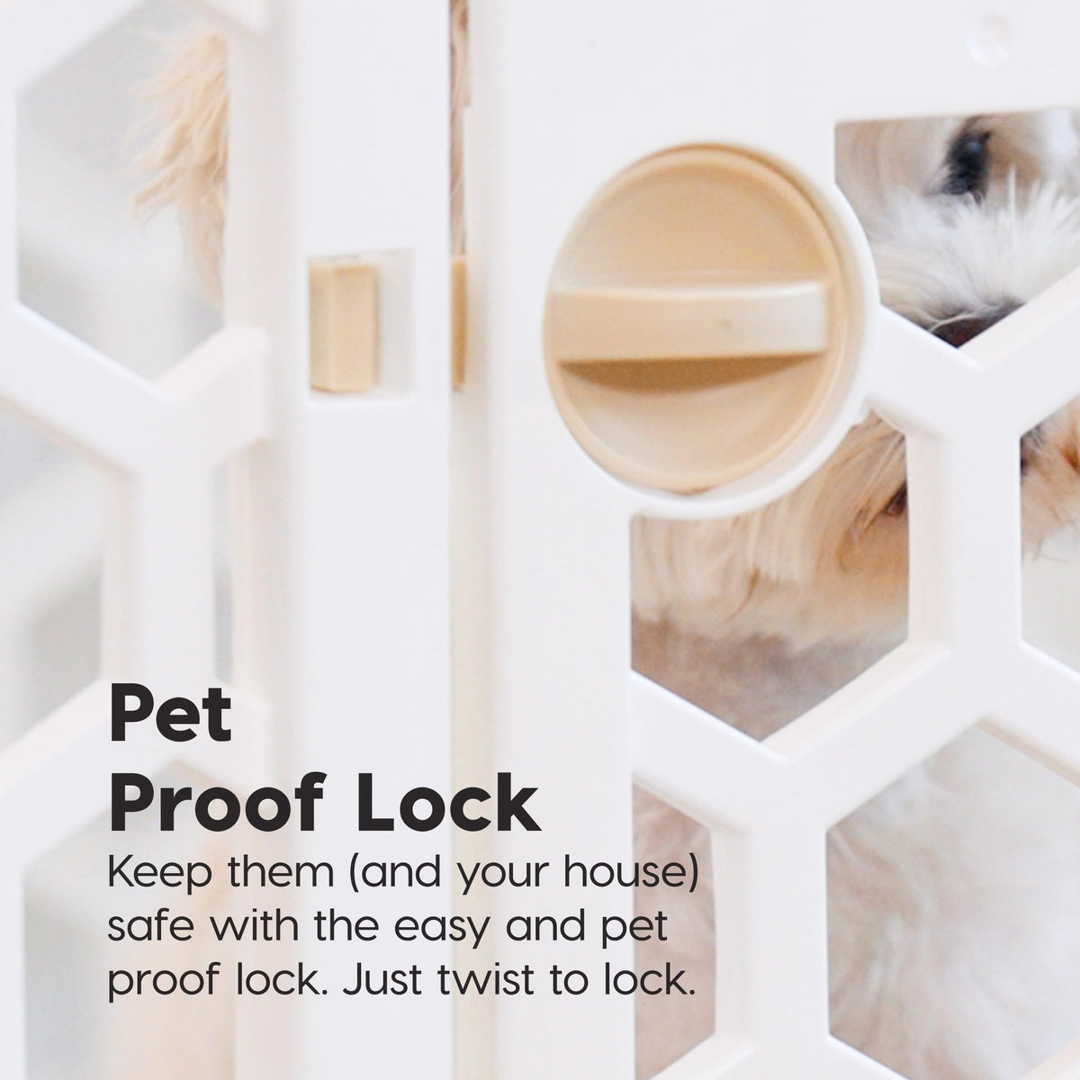 4 Panel Dog Playpen (4 Panel - 24" H / Honey Comb White)