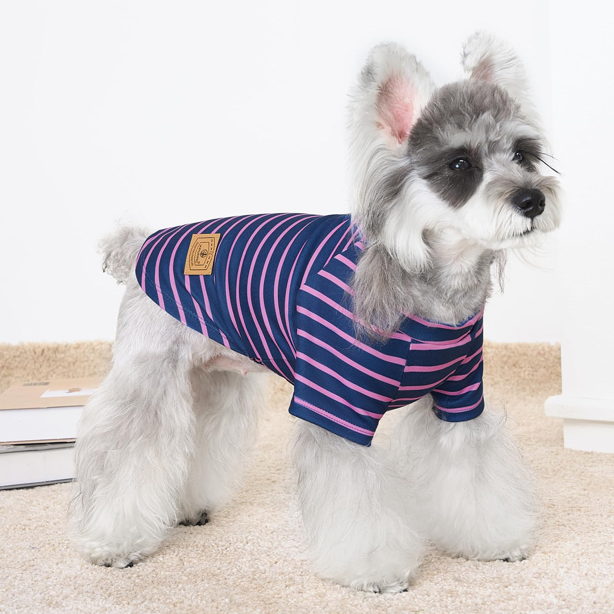 4 Pack Dog Sweaters Comfy Dog Clothes with Sleeves Puppy Shirts Pullover Pet Sweatshirt for Small Medium Large Dogs Boy Girl Doggy Outfits Cat Apparel (Medium / Pink, Purple)
