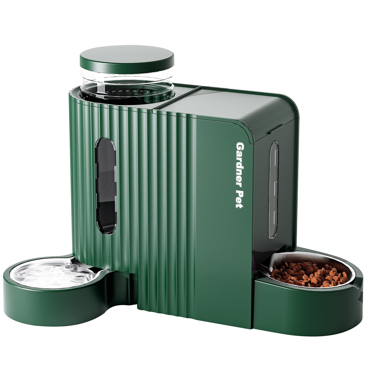 Gravity Automatic Cat Feeder (Large (0.8 Gallon x 2) / Dark Green)