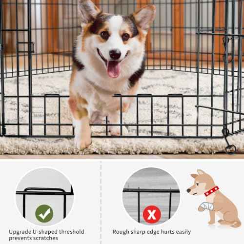 Foldable Metal Dog Exercise Pen (Tan / 30''H)