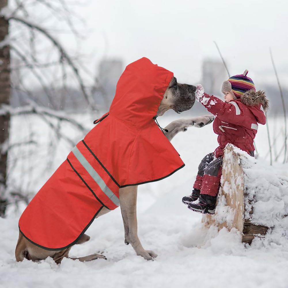 Reflective Dog Raincoat (Red / X-Large)