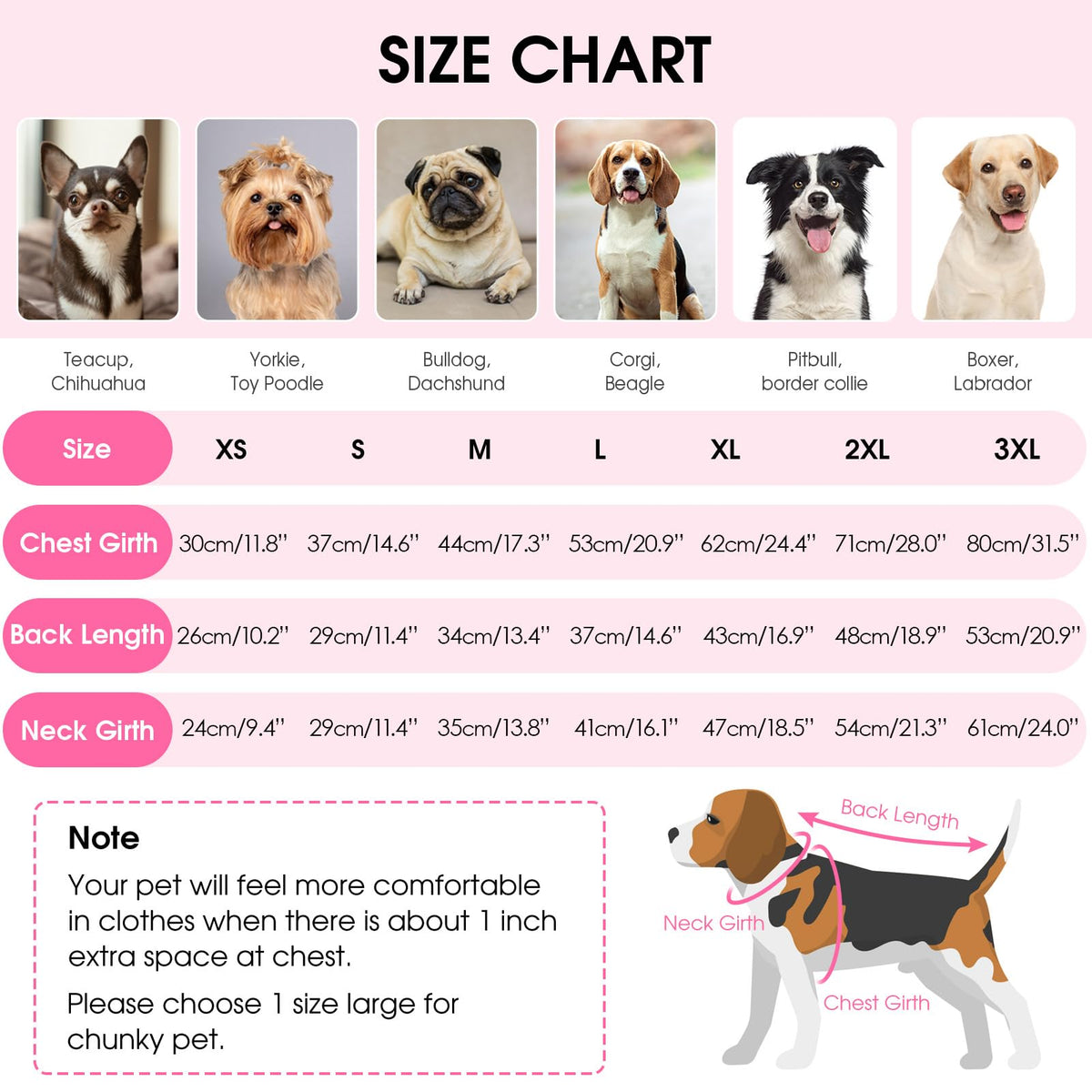 Large Dog Sweater (Pink / XXX-Large)