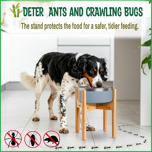 Dog Bowl Stand for Mid (For Large Dogs - 11 inch Height / Bamboo)