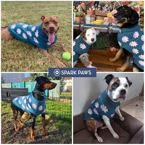 Knit Dog Sweater (Flower / Medium)
