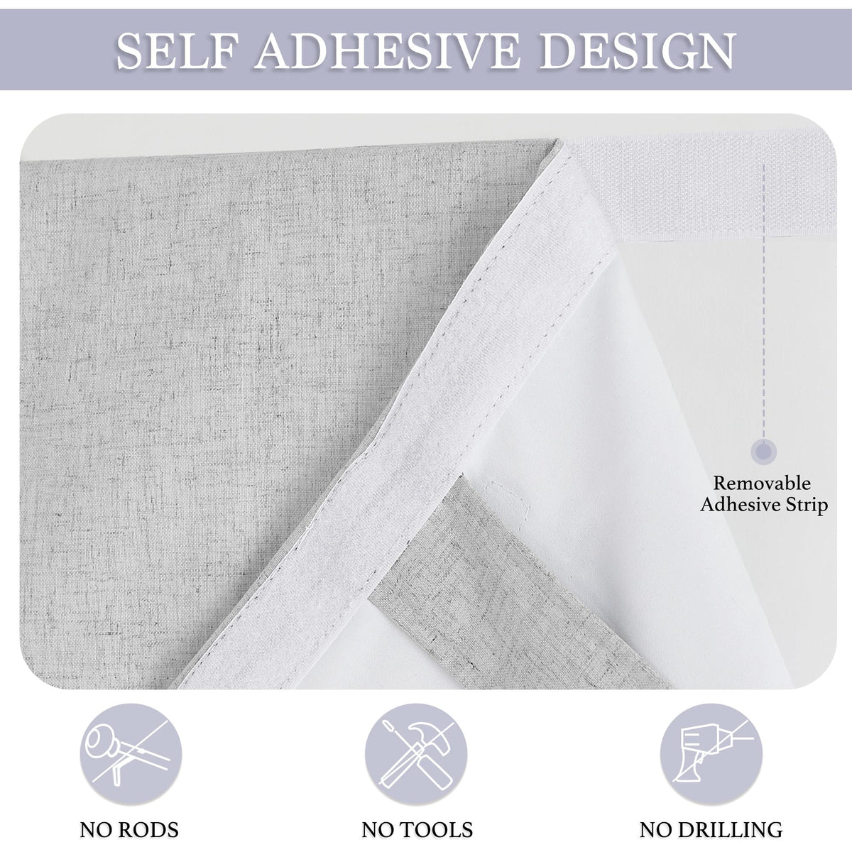 Natural Linen Textured French Door Window Curtains 100% Blackout (Concrete Grey / 30"W x 80"L (Pack of 1))