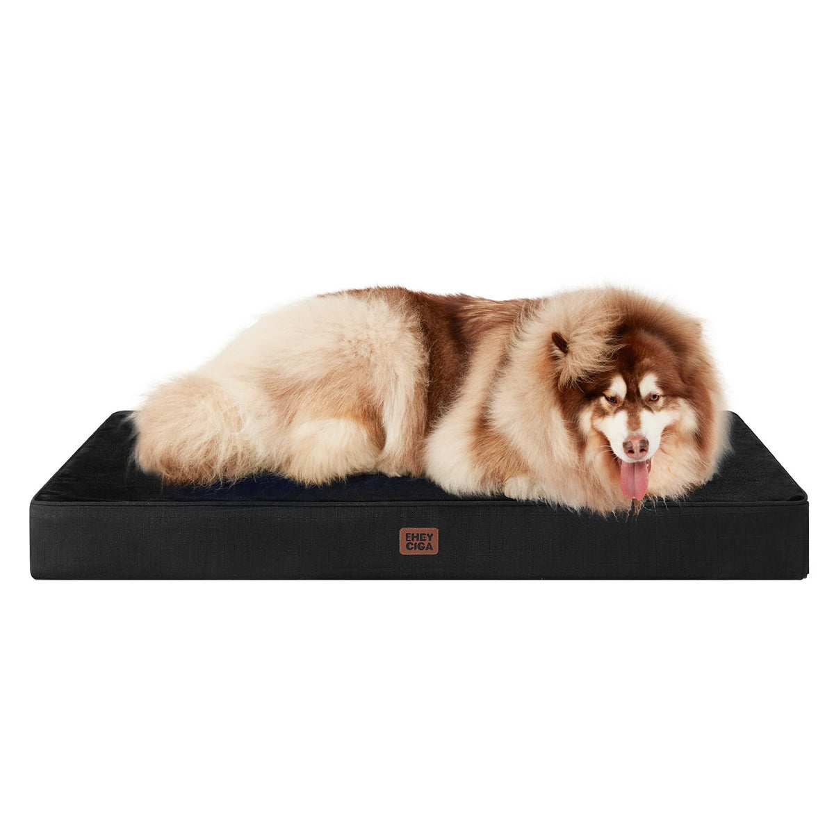 XXL Washable Dog Crate Bed with Memory Foam (Black / 47*29*3.5 Inches)