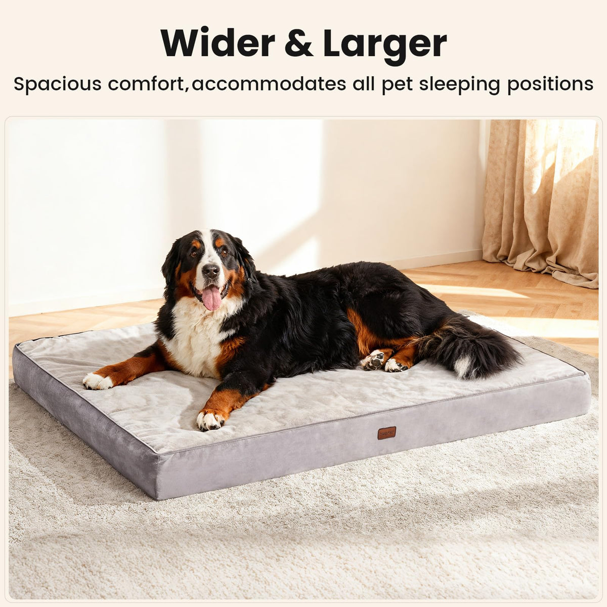 Orthopedic Giant XXXL Dog Bed (54" x 42" x 5" (For Sprawling) / 01-Gray)