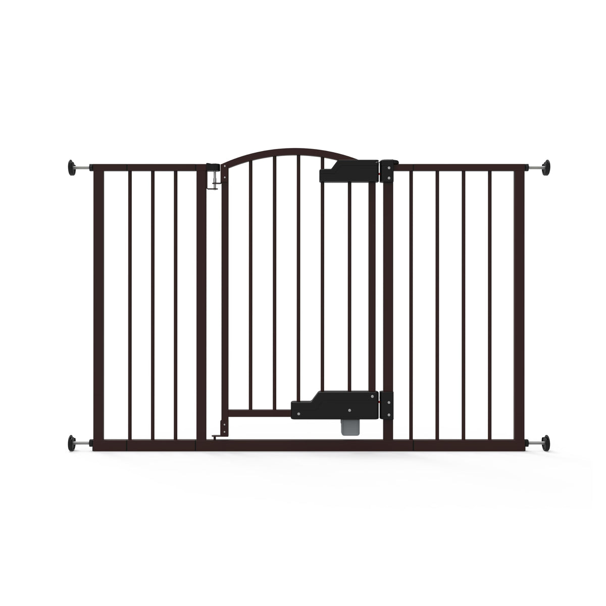 Easy Open Baby Gate & Dog Gate (Espresso - Easy Open / 27.5"-52" W x 28" H)