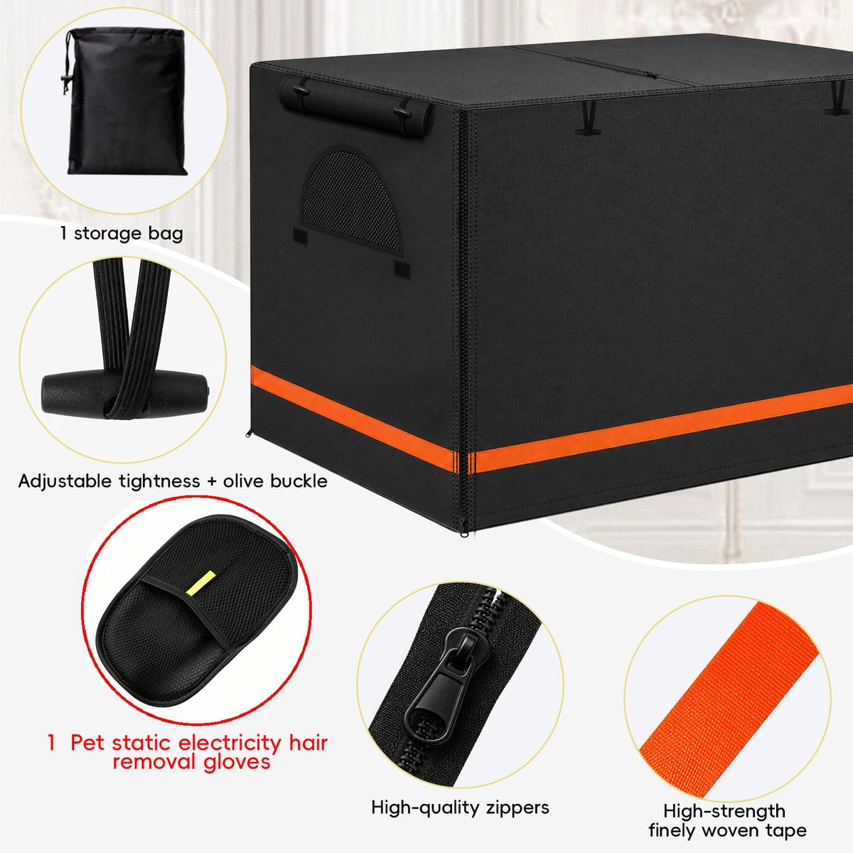Heavy Duty Dog Crate Cover 36 in (36"L x 23"W x 25"H)