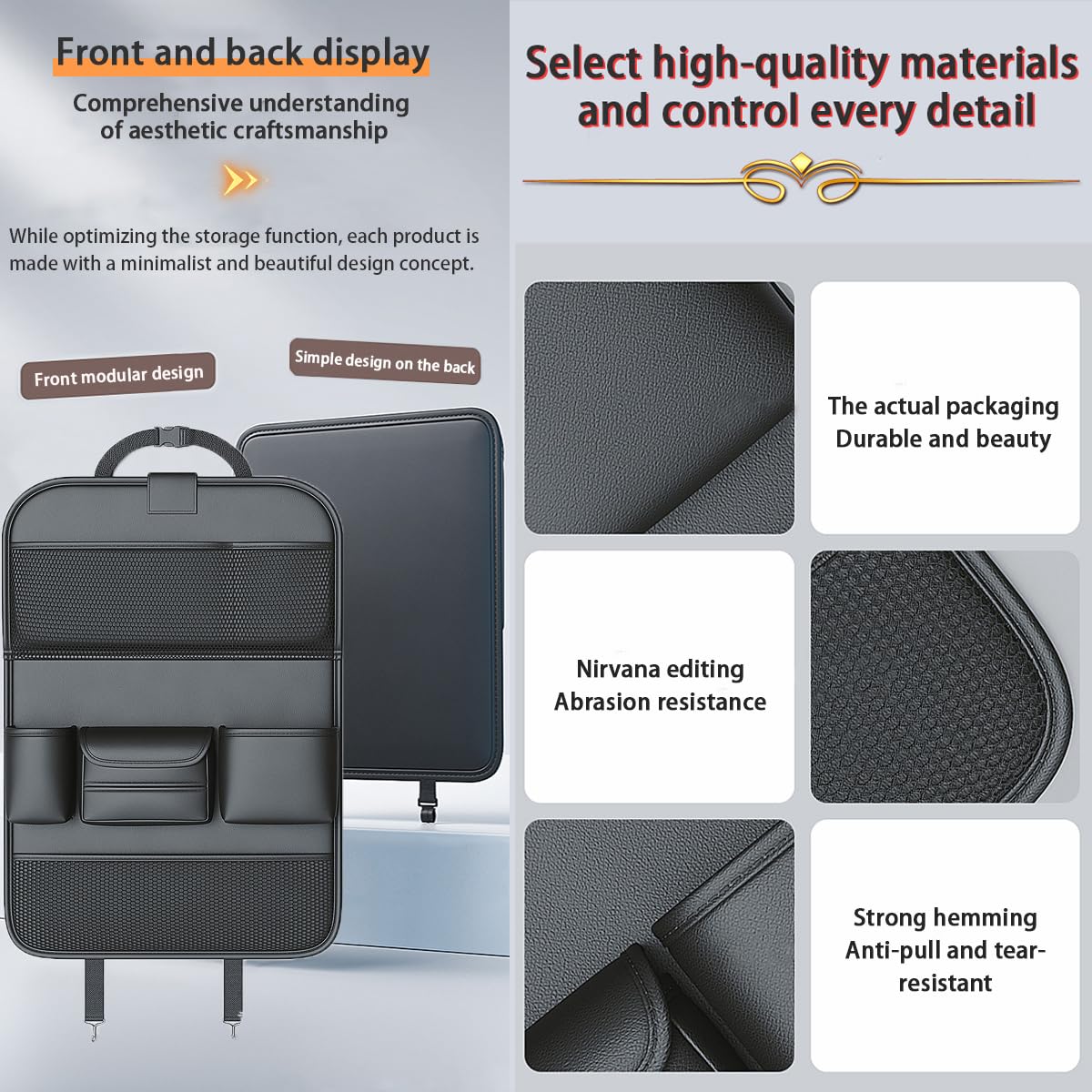 Popular Items Rear Seat Organizer (Black3)