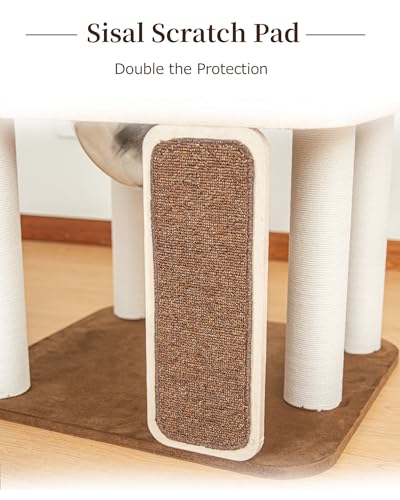 53" Cat Tree Tower for Large Cats (White 53'')