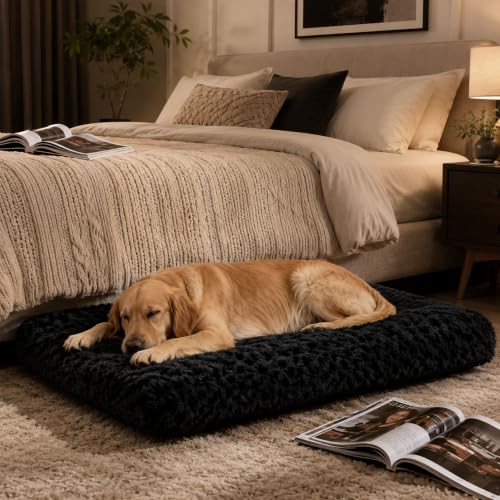 Dog Bed Large Size (Black / 35"L x 23"W x 4"Th)