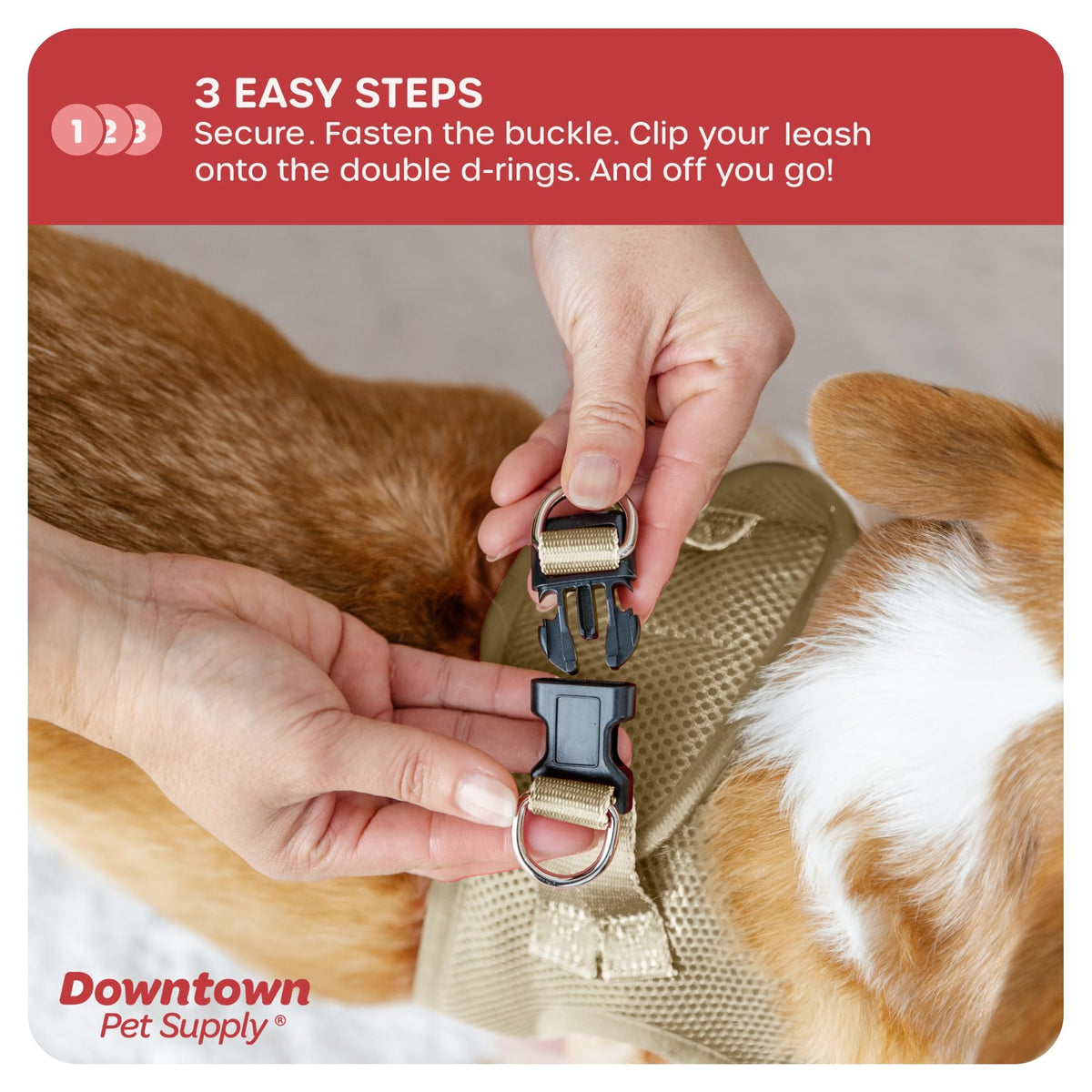 Step in Dog Harness No Pull (X-Large / Khaki)