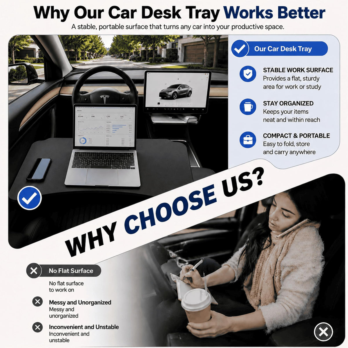 Car Desk Tray Table for Passenger Seat (Car Table)