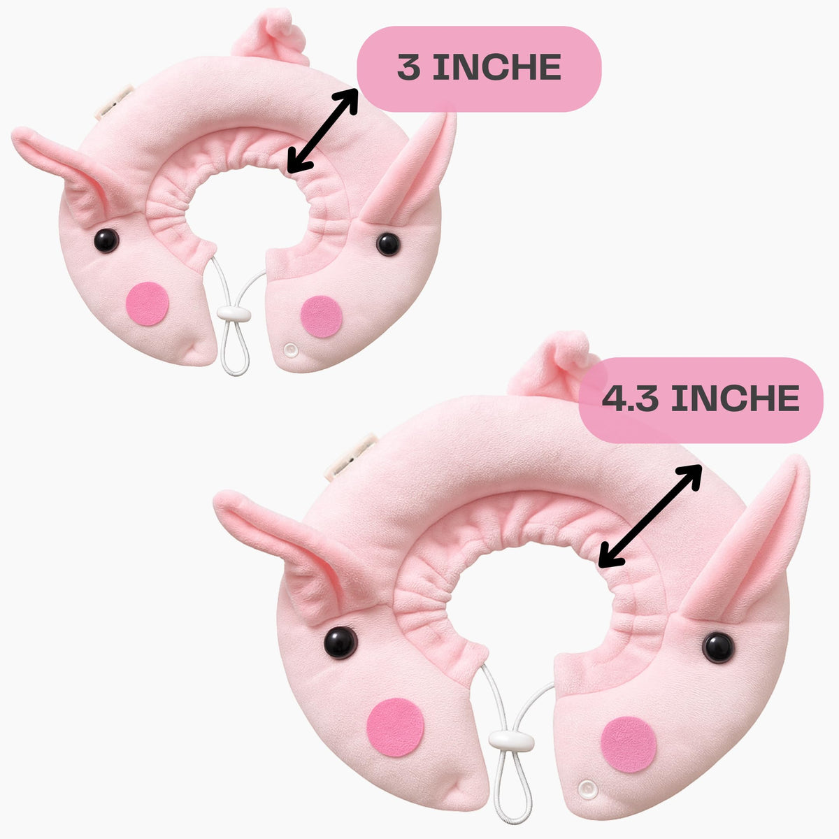 Adjustable Comfy Flower Style Elizabeth Collar for Cats Puppies Soft Recovery Cone Pet Protective Neck Collar (Pink Pig (Open Ring) / Small)