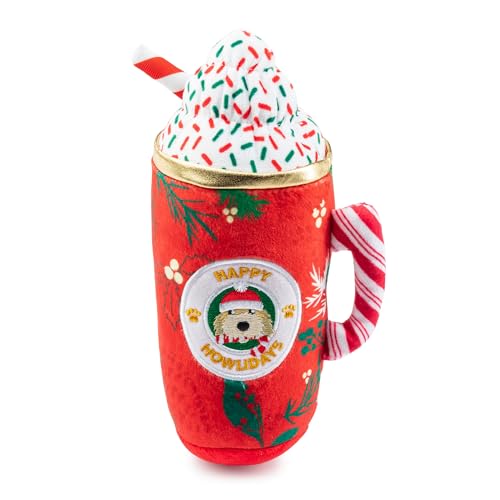 Howliday Cheer Mug Plush Dog Toy (Howliday Cheer Mug (Red, White))