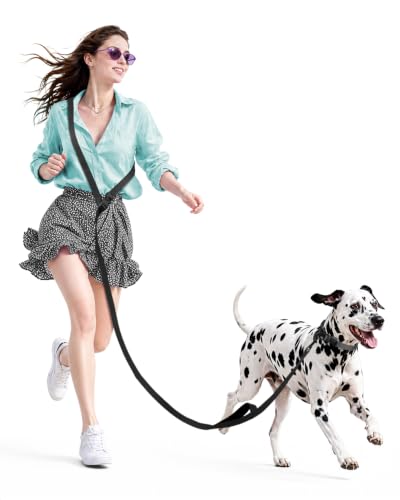 Hands Free Dog Leash (5.9-8.2 FT Black)