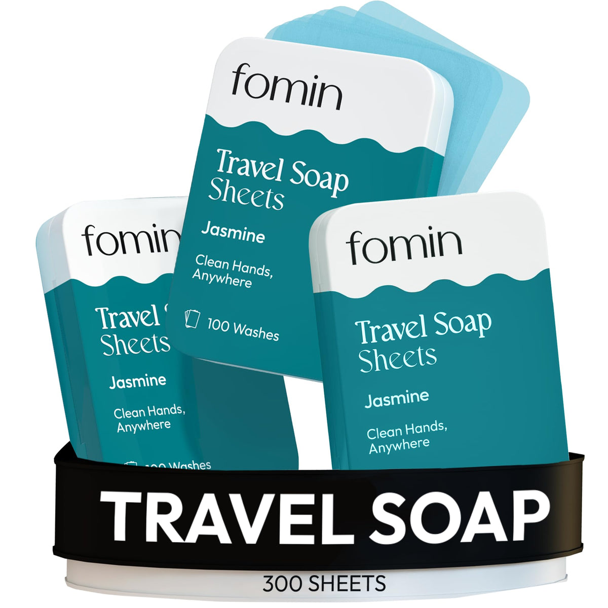 Paper Soap Sheets for Traveling (Jasmine (Pack of 3))