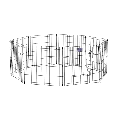 MidWest 24 Inch Exercise Pen (Black w/ Door / 24" H)